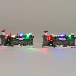 Intratuin Weihnachtsdorf Deko Mauern 9,5 x 3,2 x 4,5 cm 2 St.| Weihnachtsdorf Figuren & Objekte