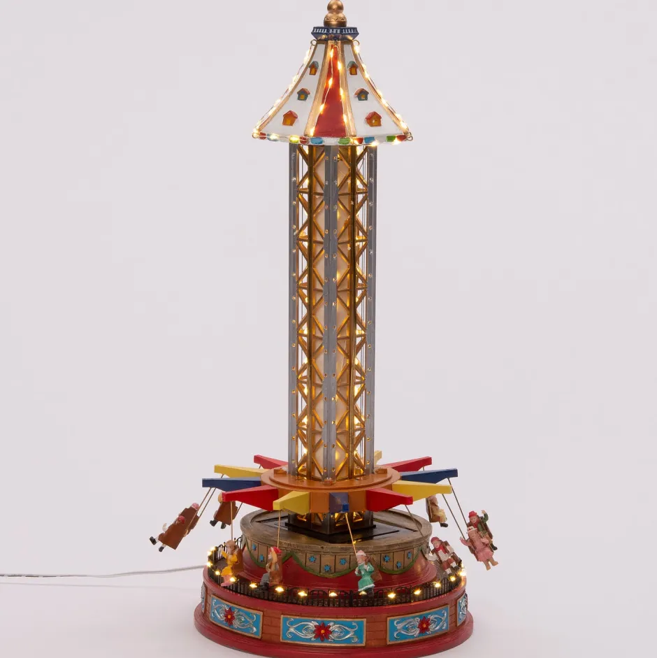 Intratuin Weihnachtsdorf Karussell "Free Fall" D 24 H 55,5 cm| Weihnachtsdorf Figuren & Objekte