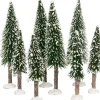 Intratuin Weihnachtsdorf Deko-Tannenbäume mit Schnee 8 St.| Weihnachtsdorf Figuren & Objekte