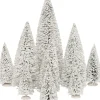 Intratuin Weihnachtsdorf Deko-Tannenbäume mit Schnee weiß 9 St.| Weihnachtsdorf Figuren & Objekte