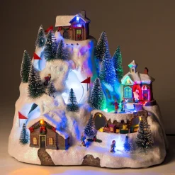 Intratuin Weihnachtsdorf Skipiste 31 x 20,5 x 27,5 cm| Weihnachtshäuschen