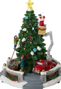 Intratuin Weihnachtsdorf Baum schmücken 25 x 25 x 27 cm| Weihnachtshäuschen