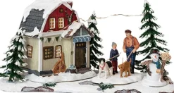 Intratuin Weihnachtsdorf Bauernhof 27 x 14 x 12,5 cm| Weihnachtshäuschen