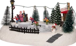 Intratuin Weihnachtsdorf Miniatur-Schlittschuhbahn 29 x 21 x 13,5 cm| Weihnachtsdorf Figuren & Objekte