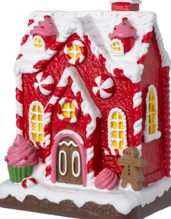 Intratuin Weihnachtshäuschen Cupcake 9,2 x 6,3 x 12,3 cm| Weihnachtshäuschen