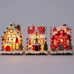 Intratuin Weihnachtshäuschen Cupcake 9,2 x 6,3 x 12,3 cm| Weihnachtshäuschen