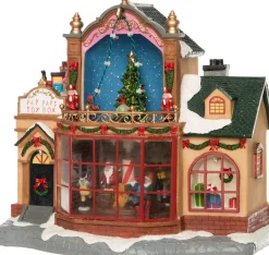 Intratuin Weihnachtshäuschen Spielzeugladen 30,5 x 19 x 28,5 cm| Weihnachtshäuschen