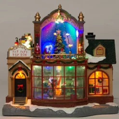 Intratuin Weihnachtshäuschen Spielzeugladen 30,5 x 19 x 28,5 cm| Weihnachtshäuschen