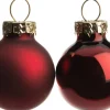 Intratuin Weihnachtskugeln dunkelrot matt und glänzend D 2,5 cm 24 St.| Weihnachtskugeln & -Anhänger