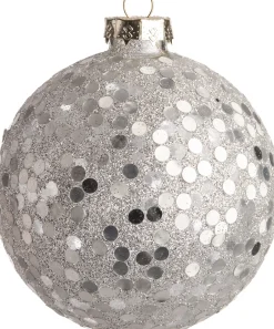 Intratuin Weihnachtskugeln Kandel silber D 10 cm| Weihnachtskugeln & -Anhänger