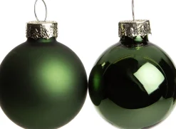 Intratuin Weihnachtskugeln grün matt und glänzend D 6 cm 10 St.| Weihnachtskugeln & -Anhänger