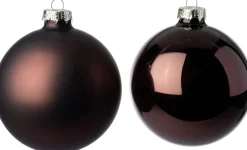 Intratuin Weihnachtskugeln dunkelbraun matt und glänzend D 5/6/7 cm 42 St.| Weihnachtskugeln & -Anhänger