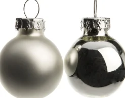 Intratuin Weihnachtskugeln silber matt und glänzend D 2,5 cm 24 St.| Weihnachtskugeln & -Anhänger