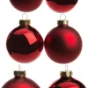 Intratuin Weihnachtskugeln rot matt und glänzend D 5/6/7 cm 42 St.| Weihnachtskugeln & -Anhänger