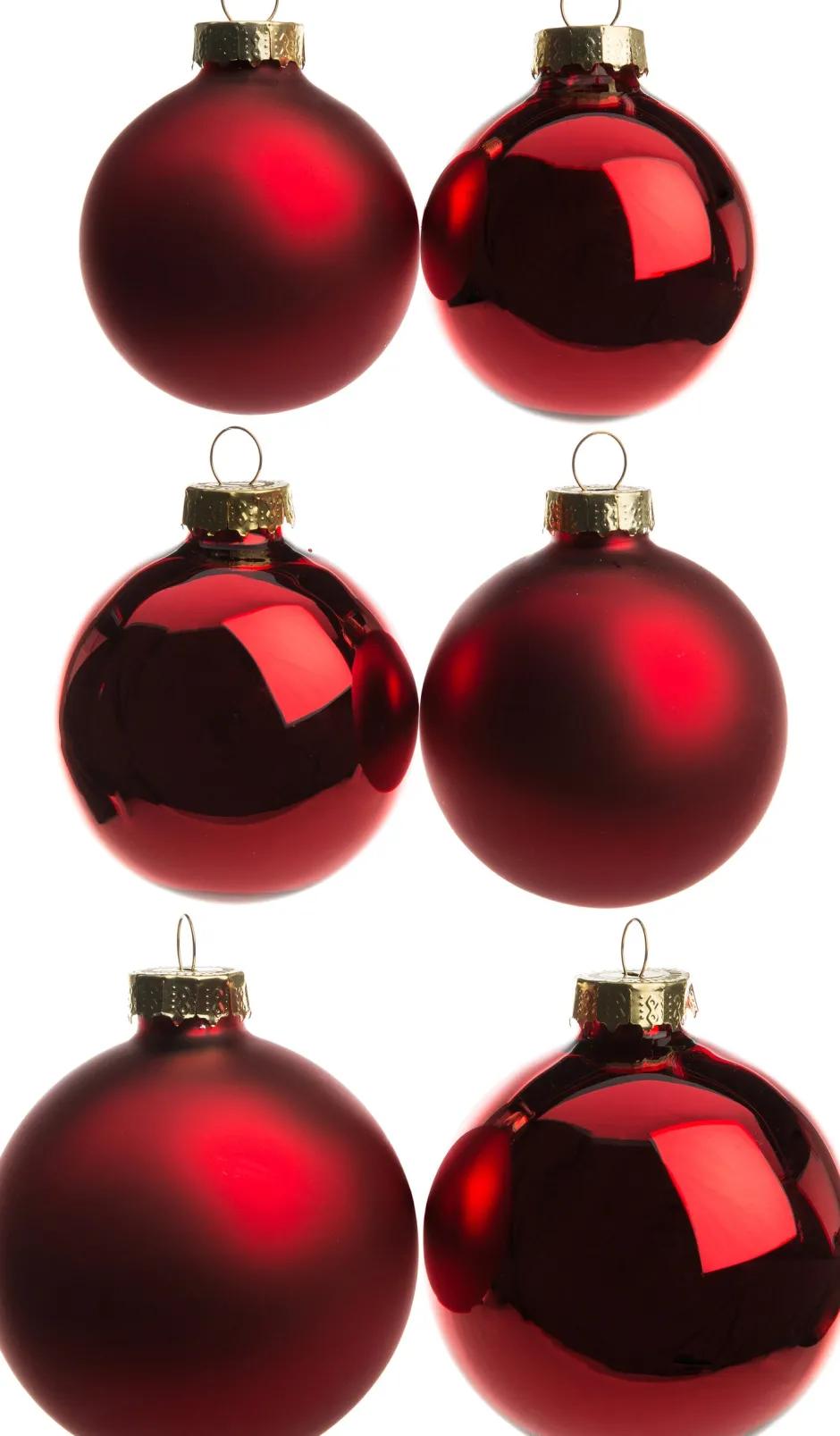 Intratuin Weihnachtskugeln rot matt und glänzend D 5/6/7 cm 42 St.| Weihnachtskugeln & -Anhänger