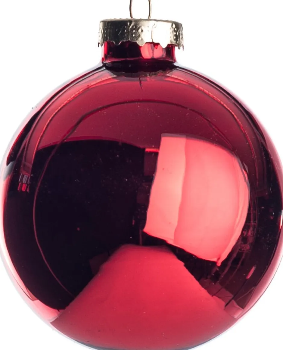 Intratuin Weihnachtskugeln rot glänzend D 7 cm 8 St.| Weihnachtskugeln & -Anhänger