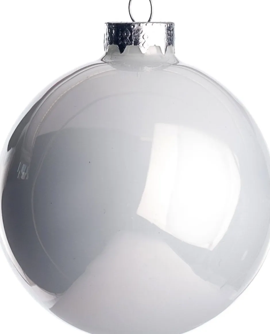 Intratuin Weihnachtskugeln weiß glänzend D 8 cm 6 St.| Weihnachtskugeln & -Anhänger