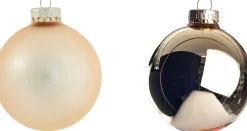 Intratuin Weihnachtskugeln gold matt und glänzend D 6 cm 10 St.| Weihnachtskugeln & -Anhänger