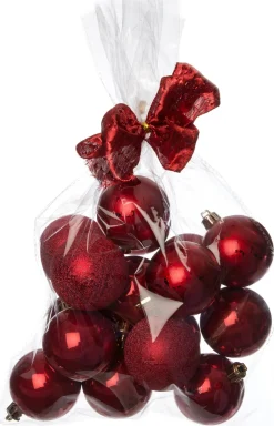 Intratuin Weihnachtskugeln Set rot D 6 cm 16 St.| Weihnachtskugeln & -Anhänger