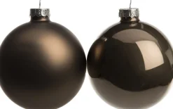 Intratuin Weihnachtskugeln grau matt und glänzend D 8 cm 6 St.| Weihnachtskugeln & -Anhänger