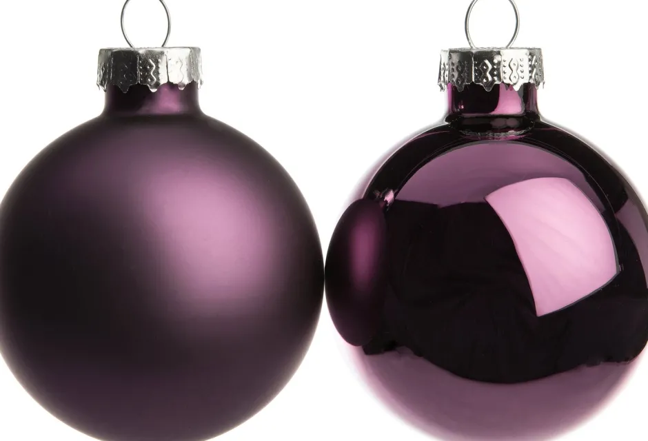 Intratuin Weihnachtskugeln violett matt und glänzend D 5 cm 12 St.| Weihnachtskugeln & -Anhänger