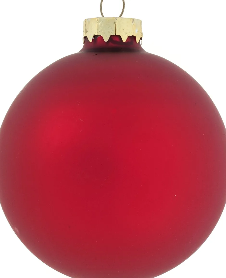 Intratuin Weihnachtskugeln rot matt und glänzend D 8 cm 6 St.| Weihnachtskugeln & -Anhänger