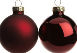 Intratuin Weihnachtskugeln dunkelrot matt und glänzend D 5 cm 12 St.| Weihnachtskugeln & -Anhänger