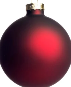 Intratuin Weihnachtskugeln dunkelrot matt und glänzend D 7 cm 8 St.| Weihnachtskugeln & -Anhänger