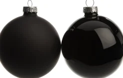 Intratuin Weihnachtskugeln schwarz matt und glänzend D 8 cm 6 St.| Weihnachtskugeln & -Anhänger