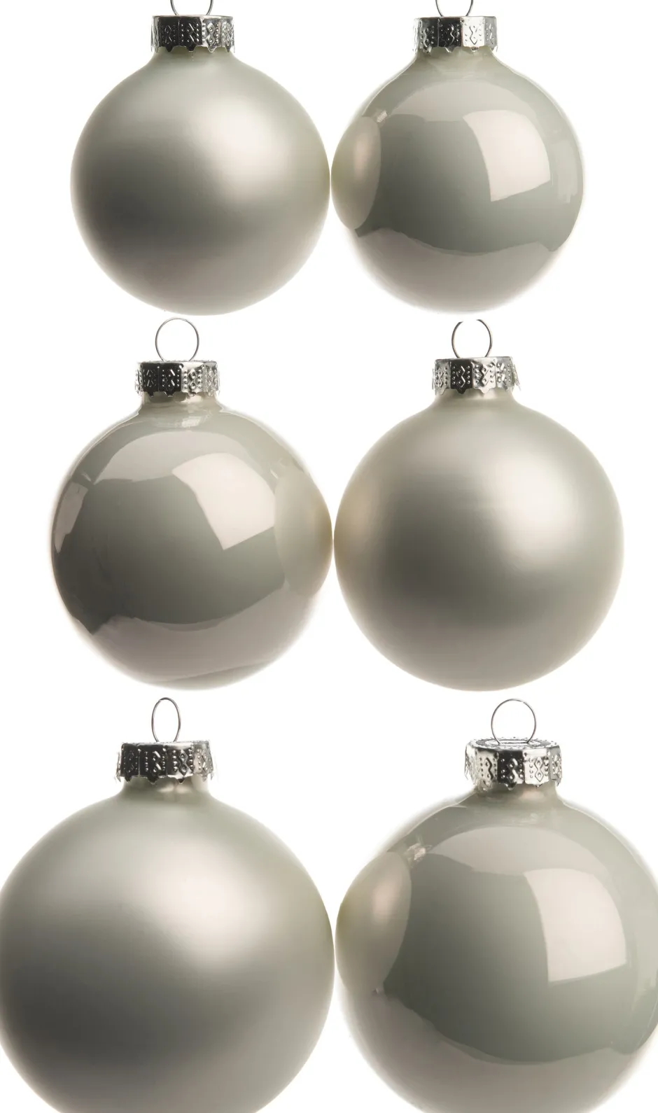 Intratuin Weihnachtskugeln weiß matt und glänzend D 5/6/7 cm 42 St.| Weihnachtskugeln & -Anhänger