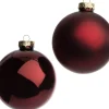 Intratuin Weihnachtskugeln Glas dunkelrot matt und glänzend D 8 cm 6 St.| Weihnachtskugeln & -Anhänger