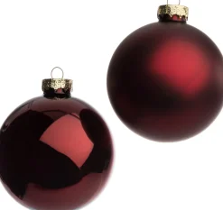 Intratuin Weihnachtskugeln Glas dunkelrot matt und glänzend D 8 cm 6 St.| Weihnachtskugeln & -Anhänger