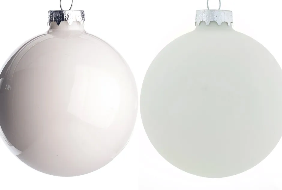 Intratuin Weihnachtskugeln wolkenweiß matt und glänzend D 2,5 cm 24 St.| Weihnachtskugeln & -Anhänger