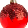 Intratuin Weihnachtskugel Ryana Pailletten rot D 8 H 8 cm| Weihnachtskugeln & -Anhänger