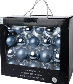 Intratuin Weihnachtskugeln Set hellblau D 7 cm 42 St.| Weihnachtskugeln & -Anhänger