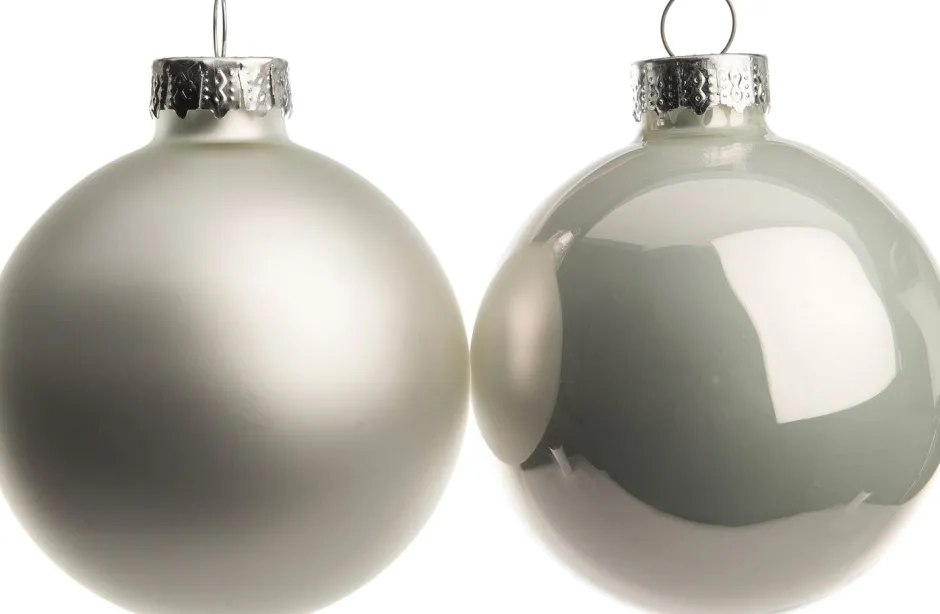 Intratuin Weihnachtskugeln weiß matt und glänzend D 8 H 8,5 cm 6 St.| Weihnachtskugeln & -Anhänger