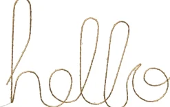 Intratuin Weihnachtsleuchte Hello gold 40 x 2,5 x 24 cm mit 30 LEDs warmweiß| Tischleuchten