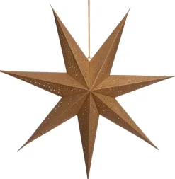 Intratuin Weihnachtsstern Djema gold mit Beleuchtung D 75 H 14 cm| Weihnachtssterne