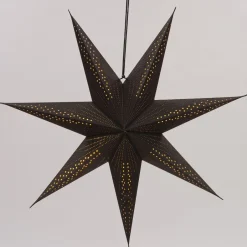 Intratuin Weihnachtsstern beleuchtet mit LED schwarz 15 x 60 x 60 cm| Weihnachtssterne