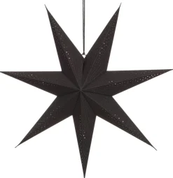 Intratuin Weihnachtsstern beleuchtet mit LED schwarz 15 x 60 x 60 cm| Weihnachtssterne