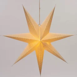 Intratuin Weihnachtsstern beleuchtet mit LED weiß 15 x 60 x 60 cm| Weihnachtssterne