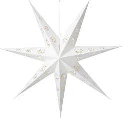 Intratuin Weihnachtsstern weiß mit Beleuchtung D 60 H 10 cm| Weihnachtssterne