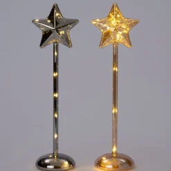 Intratuin Weihnachtsstern Liam orange mit Beleuchtung D 9,3 H 37 cm| Weihnachtssterne