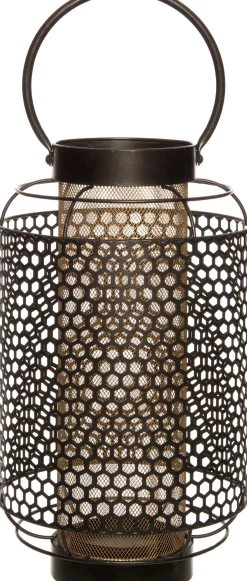 Intratuin Windlicht Toby gold / schwarz D 22 cm H 51,5| Laternen & Windlichter