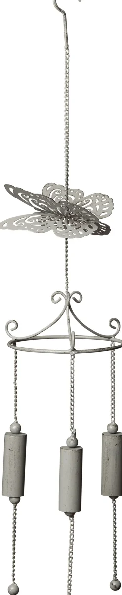 Intratuin Windspiel Schmetterling grau 14 x 13 x 68 cm| Windspiele & Klangspiele