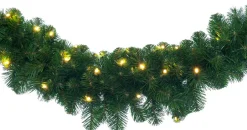 Intratuin Winterberg Tannengirlande 180 cm x D 20 cm mit LEDs warmweiß| Weihnachts- & Tannengirlanden