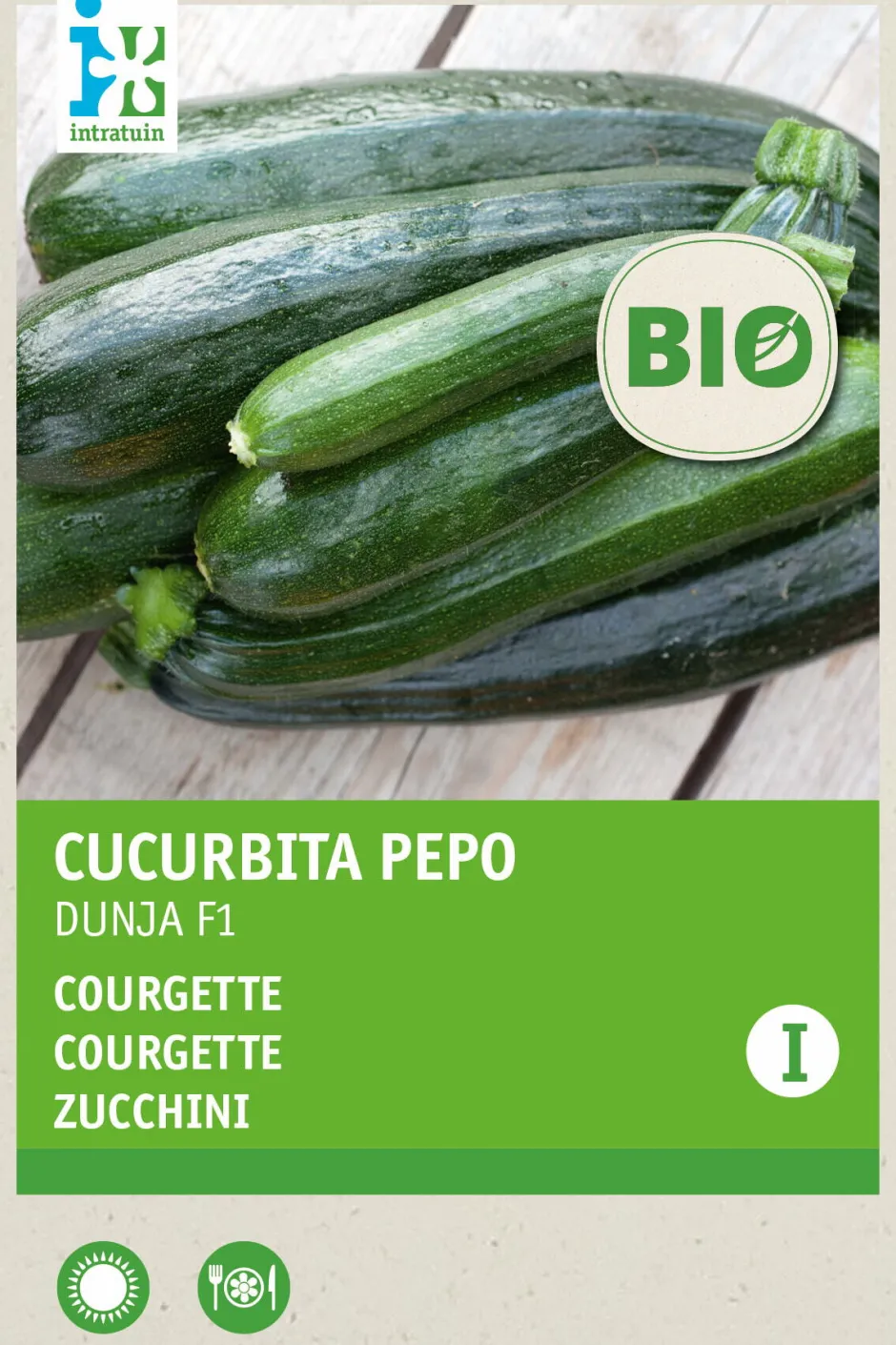 Intratuin Zucchini (Curcurbita pepo 'Dunja') (BIO) Samen| Gemüsesamen|Saatgut