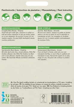 Intratuin Zucchini dunkelgrün (Cucurbita Pepo 'Black Beauty') Samen| Gemüsesamen|Saatgut