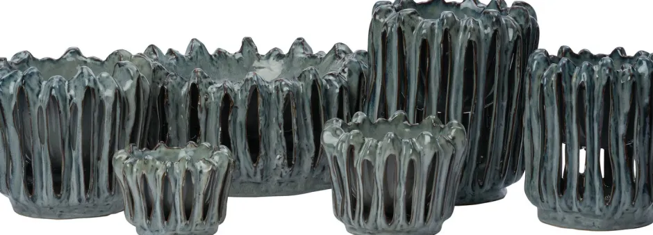 Intratuin Blumentopf Gyda grün D 37 H 18 cm| Blumentöpfe|Blumentöpfe & Pflanzgefäße