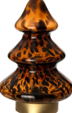 Intratuin  Tischleuchte Weihnachtsbaum braun warmweiß D 13,7 H 21,5 cm| Weihnachtsfiguren & -Objekte